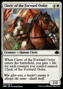 Cleric of the Forward Order - Dominaria Remastered (Common) [DMR-3]