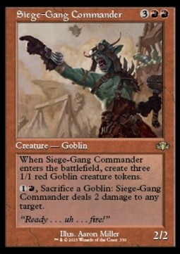 Siege-Gang Commander (V.1) - Dominaria Remastered: Extras (Rare) [XDMR-330]