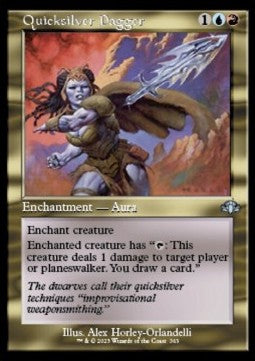 Quicksilver Dagger⁣ - Dominaria Remastered: Extras⁣ (Uncommon)⁣ [363]