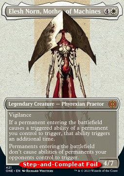 Elesh Norn, Mother of Machines (V.9)⁣ - Phyrexia: All Will Be One: Extras⁣ (Mythic)⁣ [421]