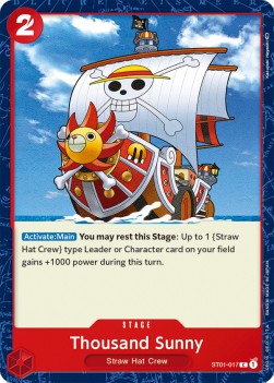 Thousand Sunny (ST01-017) (V.1) - Starter Deck: Straw Hat Crew (Common) [ST01-017]