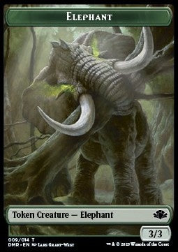 Elephant Token (Green 3/3) - Dominaria Remastered: Extras (Token) [XDMR-T 9]