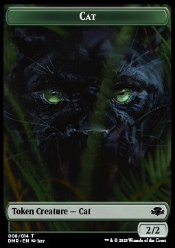 Cat Token (Green 2/2) - Dominaria Remastered: Extras (Token) [XDMR-T 8]