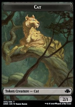 Cat Token (Black 2/1) - Dominaria Remastered: Extras (Token) [XDMR-T 3]