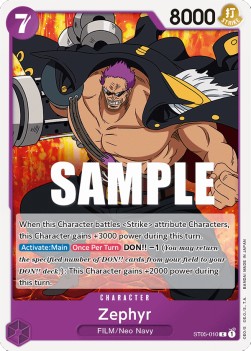 Zephyr (ST05-010) - Starter Deck: ONE PIECE FILM edition (Common) [ST-05-010]