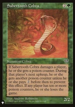 Sabertooth Cobra⁣ - The List⁣ (Common)⁣ [238]