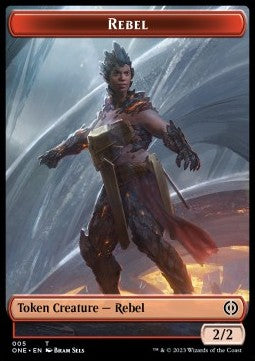 Rebel Token (Red 2/2) - Phyrexia: All Will Be One: Extras (Token) [XONE-T5]
