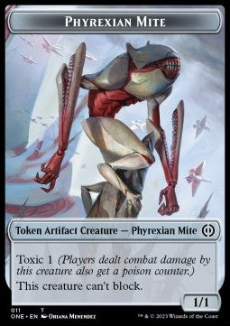 Phyrexian Mite Token (Artifact 1/1) (V.1) - Phyrexia: All Will Be One: Extras (Token) [XONE-T11]