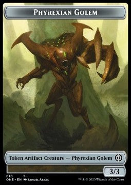 Phyrexian Golem Token (Artifact 3/3) - Phyrexia: All Will Be One: Extras (Token) [XONE-T10]