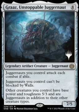 Graaz, Unstoppable Juggernaut (V.2) - Phyrexia: All Will Be One: Promos (Rare) [PONE-229]