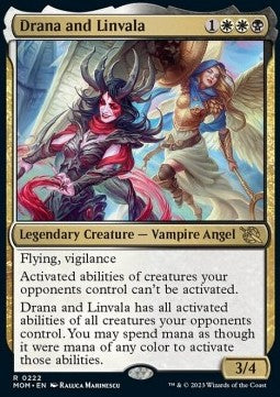 Drana and Linvala⁣ - March of the Machine⁣ (Rare)⁣ [222]