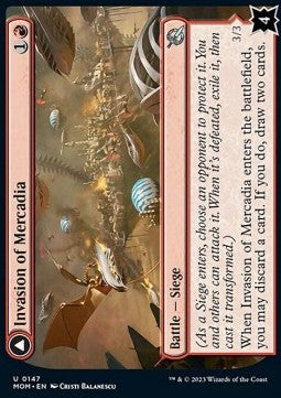 Invasion of Mercadia // Kyren Flamewright - March of the Machine (Uncommon) [MOM-147]