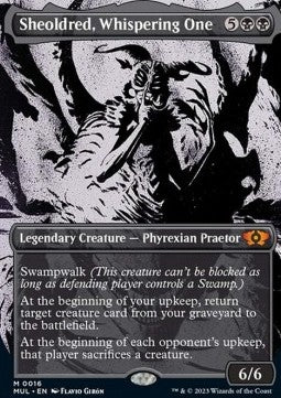 Sheoldred, Whispering One (V.1) - Multiverse Legends (Mythic) [MUL-16]