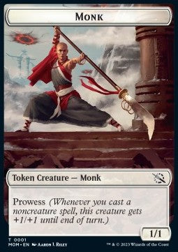 Monk Token (White 1/1 Prowess) - March of the Machine: Extras (Token) [XMOM-T1]