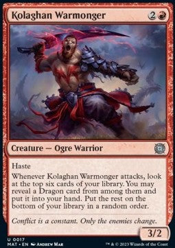Kolaghan Warmonger - March of the Machine: The Aftermath (Uncommon) [MAT-17]