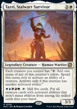 Tazri, Stalwart Survivor - March of the Machine: The Aftermath (Rare) [MAT-6]