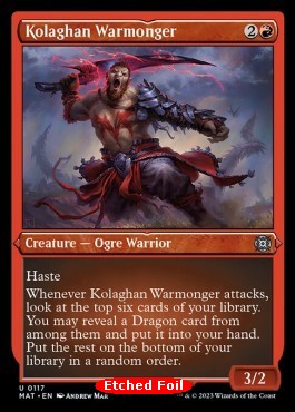 Kolaghan Warmonger (V.2) - March of the Machine: The Aftermath: Extras (Uncommon) [XMAT-117]
