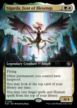 Sigarda, Font of Blessings (V.3) - March of the Machine: The Aftermath: Extras (Rare) [XMAT-182]