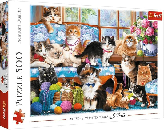 Trefl - Jigsaw Puzzle Cat Family (500 pcs.)