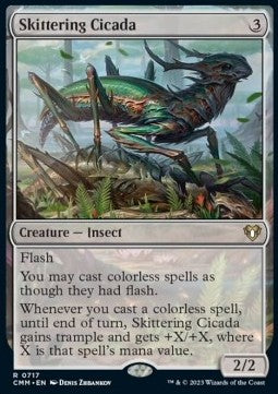 Skittering Cicada - Commander Masters: Extras (Rare) [XCMM-717]