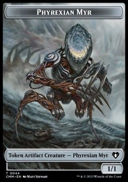 Phyrexian Myr Token (A 1/1) // Servo Token (A 1/1)⁣ - Commander Masters: Extras⁣ (Token)⁣ [T 44/45]