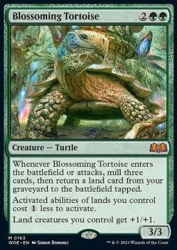 Blossoming Tortoise⁣ - Wilds of Eldraine⁣ (Mythic)⁣ [163]