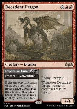 Decadent Dragon // Expensive Taste⁣ - Wilds of Eldraine⁣ (Rare)⁣ [223]