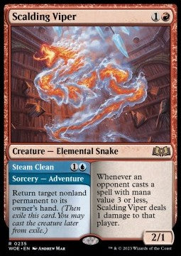 Scalding Viper // Steam Clean⁣ - Wilds of Eldraine⁣ (Rare)⁣ [235]