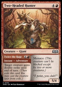 Two-Headed Hunter // Twice the Rage - Wilds of Eldraine (Uncommon) [WOE-155]