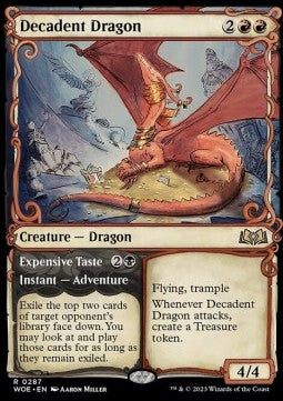 Decadent Dragon // Expensive Taste⁣ - Wilds of Eldraine: Extras⁣ (Rare)⁣ [287]