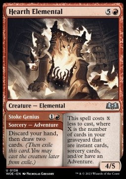 Hearth Elemental // Stoke Genius - Wilds of Eldraine (Uncommon) [WOE-136]