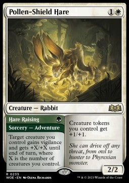 Pollen-Shield Hare // Hare Raising⁣ - Wilds of Eldraine⁣ (Rare)⁣ [233]