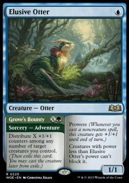 Elusive Otter // Grove's Bounty⁣ - Wilds of Eldraine⁣ (Rare)⁣ [225]
