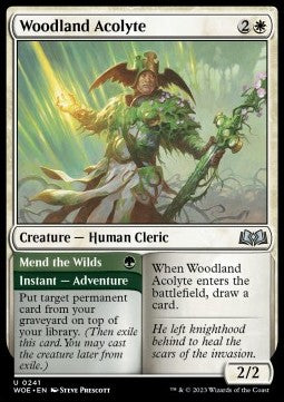 Woodland Acolyte // Mend the Wilds - Wilds of Eldraine (Uncommon) [WOE-241]