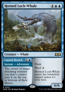 Horned Loch-Whale // Lagoon Breach⁣ - Wilds of Eldraine⁣ (Rare)⁣ [53]