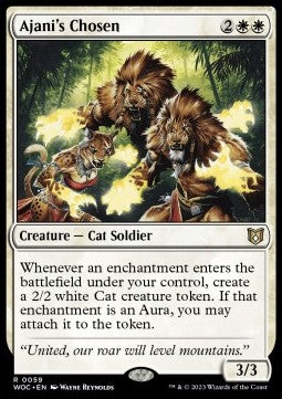 Ajani's Chosen - Commander: Wilds of Eldraine (Rare) [WOC-59]