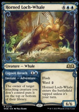 Horned Loch-Whale // Lagoon Breach⁣ - Wilds of Eldraine: Extras⁣ (Rare)⁣ [278]