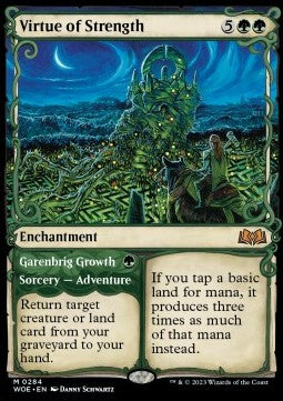 Virtue of Strength // Garenbrig Growth⁣ - Wilds of Eldraine: Extras⁣ (Mythic)⁣ [284]