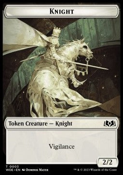 Knight Token (White 2/2 Vigilance) - Wilds of Eldraine: Extras (Token) [XWOE-3]
