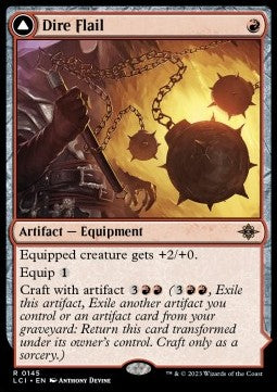 Dire Flail // Dire Blunderbuss - The Lost Caverns of Ixalan (Rare) [LCI-145]