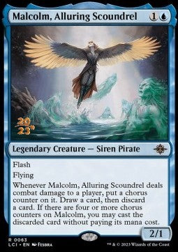 Malcolm, Alluring Scoundrel (V.1) - The Lost Caverns of Ixalan: Promos (Rare) [PLCI-63]
