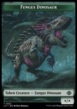 Fungus Dinosaur Token (Green */*) - The Lost Caverns of Ixalan: Tokens (Token) [TLCI-T12]