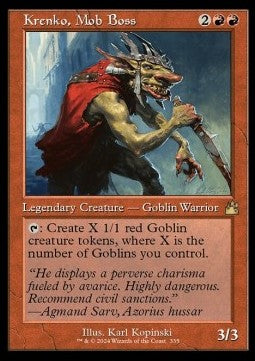 Krenko, Mob Boss (V.1) - Ravnica Remastered: Extras (Rare) [XRVR-335]