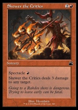 Skewer the Critics - Ravnica Remastered: Extras (Common) [XRVR-340]