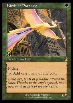 Birds of Paradise (V.1) - Ravnica Remastered: Extras (Rare) [XRVR-344]