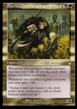 Savra, Queen of the Golgari (V.1) - Ravnica Remastered: Extras (Rare) [XRVR-381]