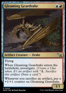 Gleaming Geardrake - Murders at Karlov Manor (Uncommon) [MKM-205]