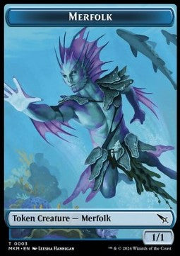 Merfolk Token (Blue 1/1) - Murders at Karlov Manor: Tokens (Token) [TMKM-T03]