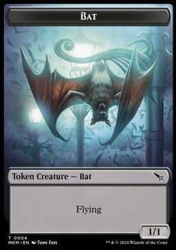 Bat Token (Black 1/1) - Murders at Karlov Manor: Tokens (Token) [TMKM-T04]