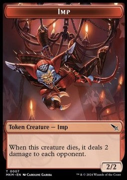 Imp Token (Red 2/2) - Murders at Karlov Manor: Tokens (Token) [TMKM-T07]